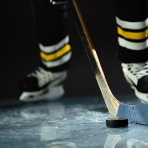 Ice hockey player in action